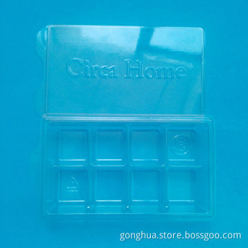 PET Material Chocolate, Dessert, Candle Clear Plastic Packaging Box, Customized Designs are Accepted